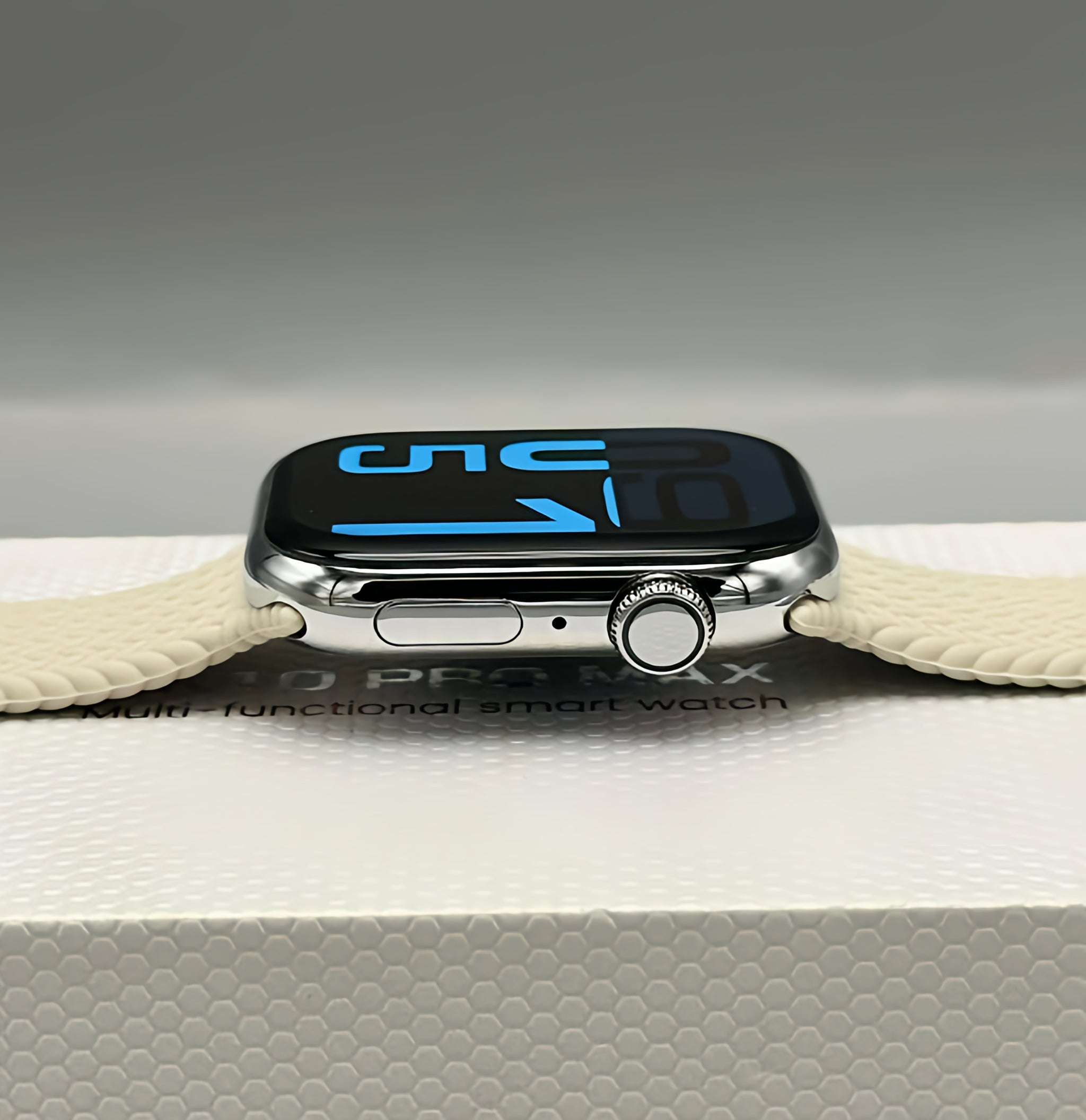 HK10 Pro Max Smart Watch Stainless Titanium (3 Straps Free)