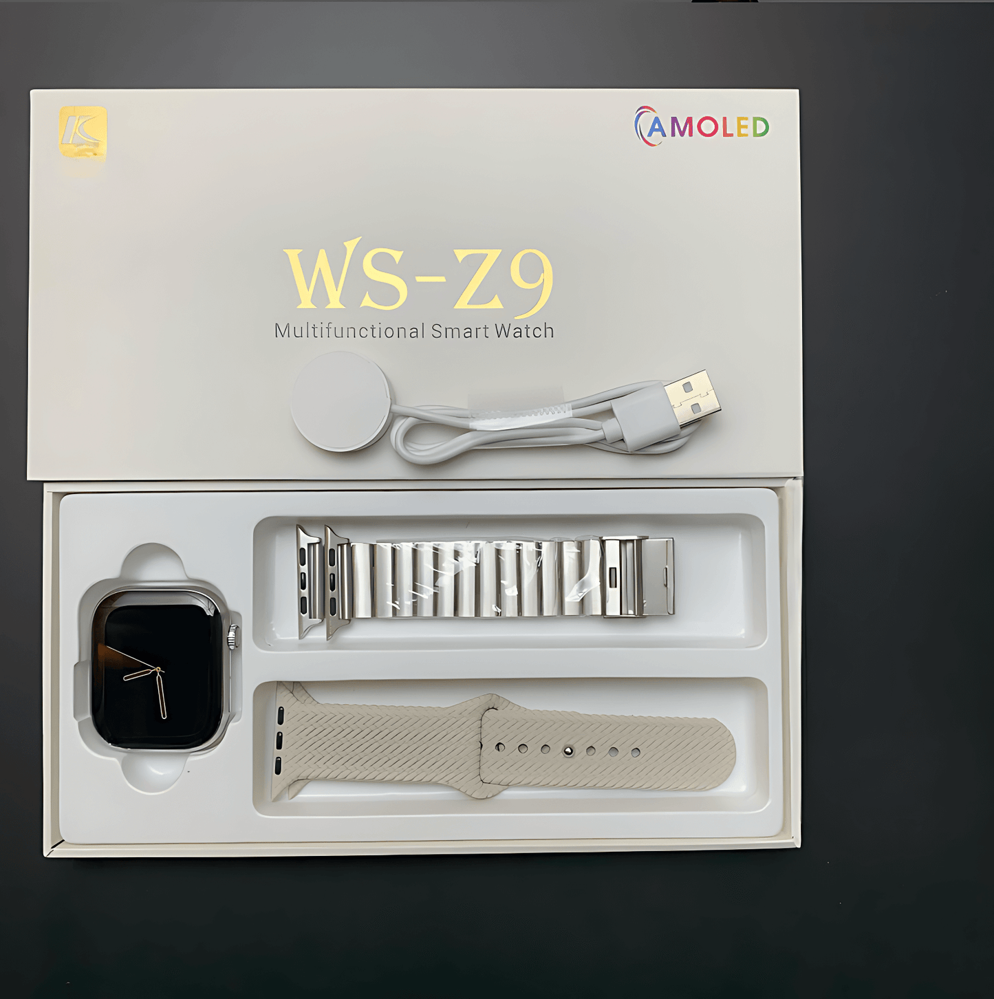 WS-Z9 Smartwatch with CTZN Chain and Silicone Braided Strap