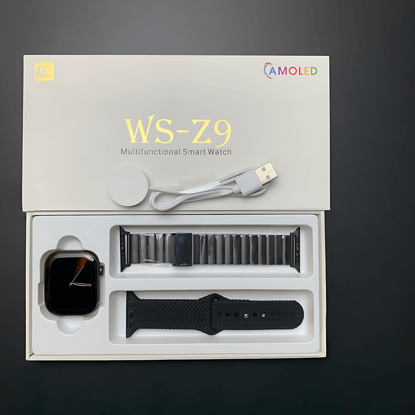 WS-Z9 Smartwatch with CTZN Chain and Silicone Braided Strap